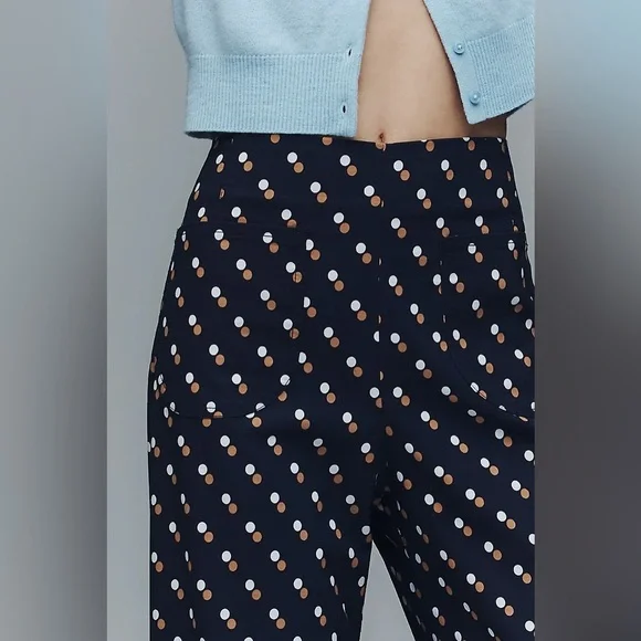 NWT Anthropologie Women's 31P The Colette Cropped High-Rise Wide-Leg Trousers - Picture 3 of 9